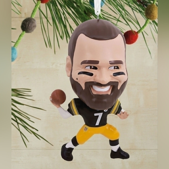 Nfl Pittsburgh Steelers Ben Roethlisberger Bobble Head Ornament NFLPA - Picture 5 of 16